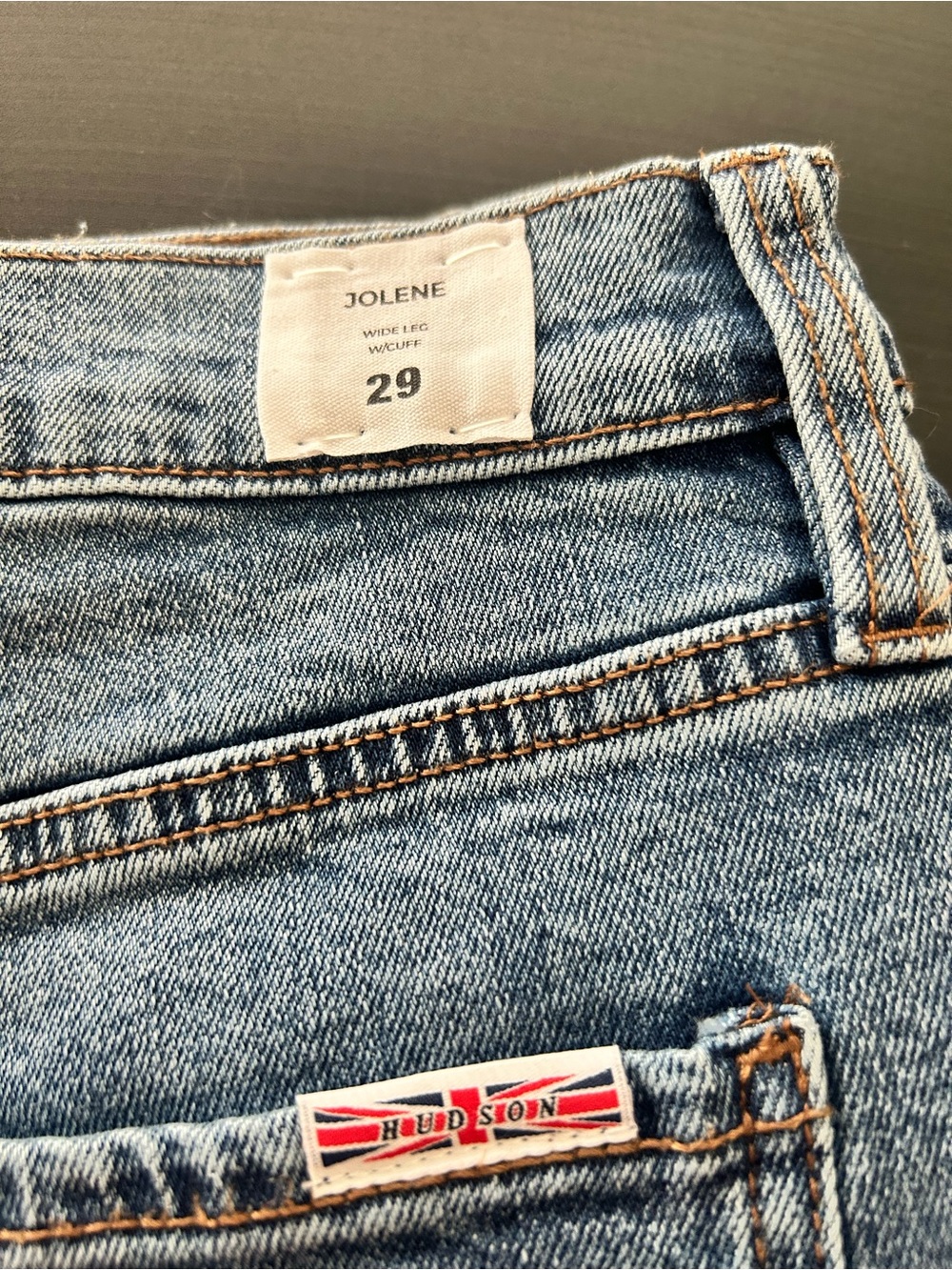 Hudson Jolene Wide Leg 3 Jeans in the Dickinson wash old money quiet luxury - Picture 10 of 16